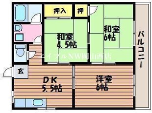 中村マンションＤの物件間取画像